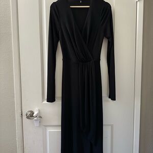 Elegant Black Long Sleeve Dress